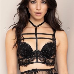 Agent Provocateur Davina Padded Plunge Underwire Bra NWT 32D $895